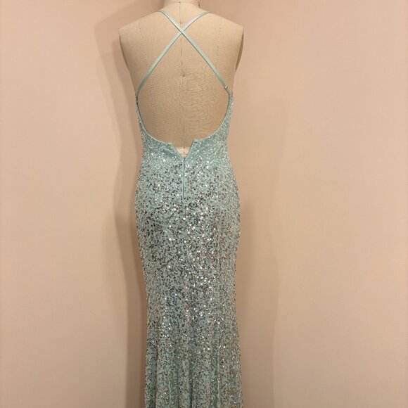 Mint Ombre Sequin Dress - Picture 3 of 7